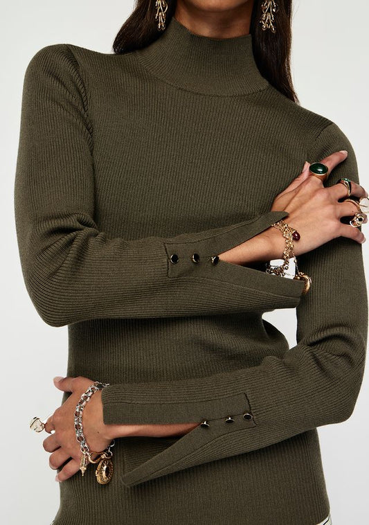 Vela Knit Top in Sea Kelp