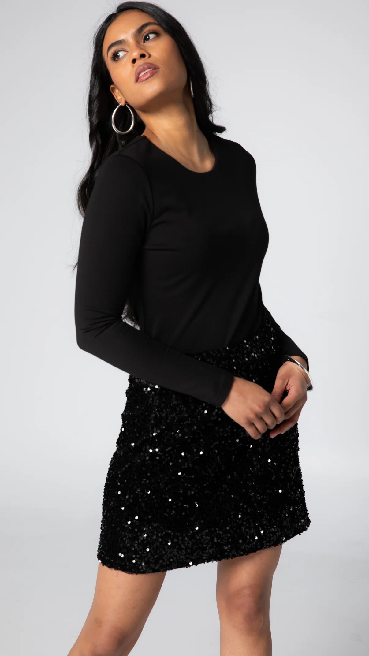 Zara Sequin Blazer and Skirt - skirt front
