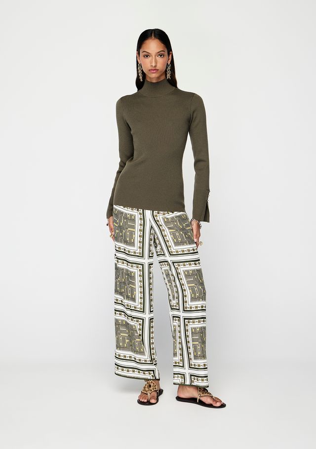 Vela Knit Top in Sea Kelp - front view