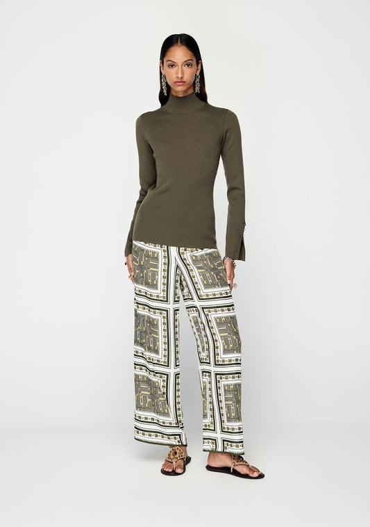 Vela Knit Top in Sea Kelp - front view
