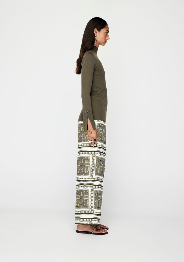 Vela Knit Top in Sea Kelp - side view