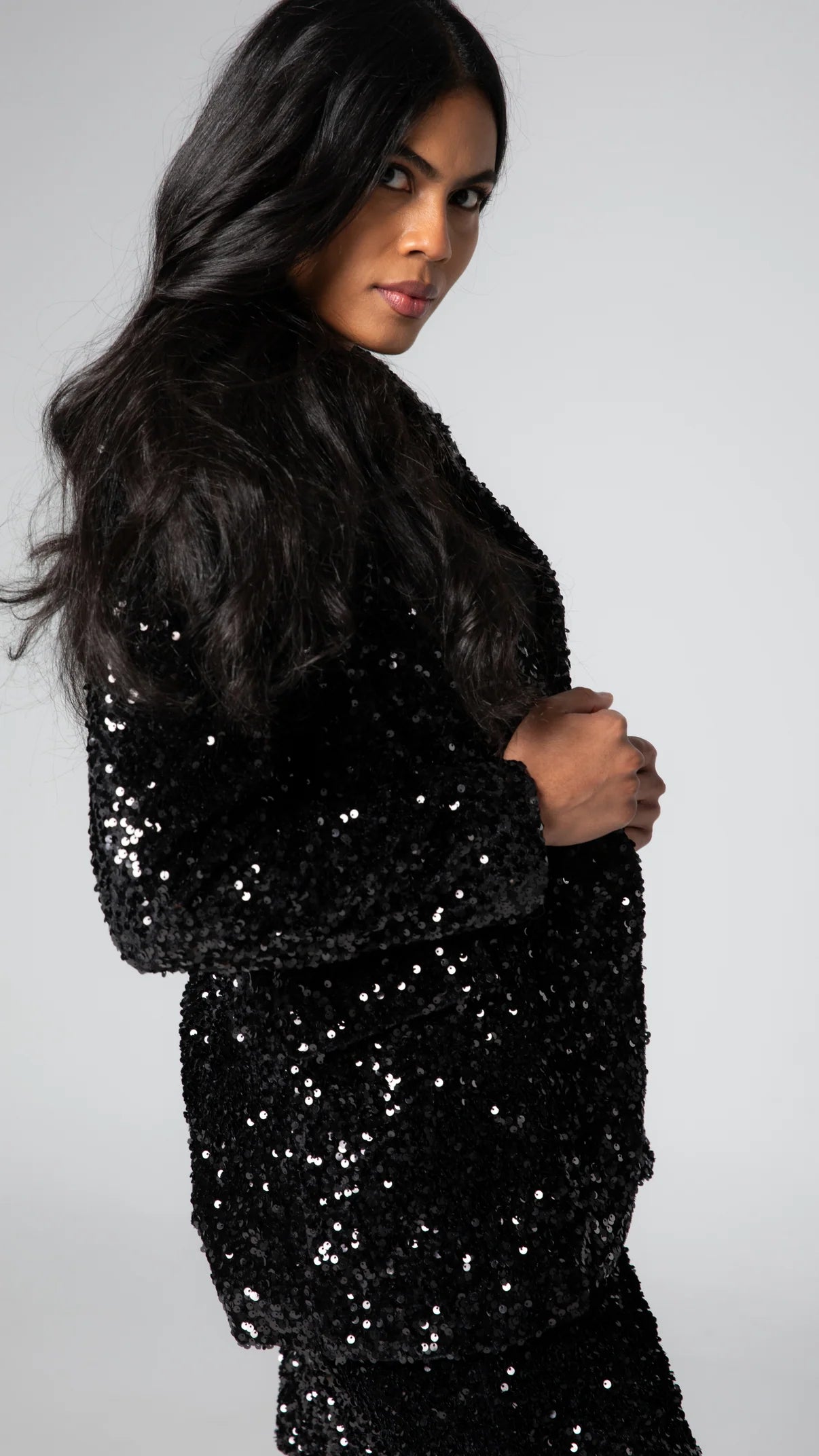 Zara Sequin Blazer and Skirt - blazer back