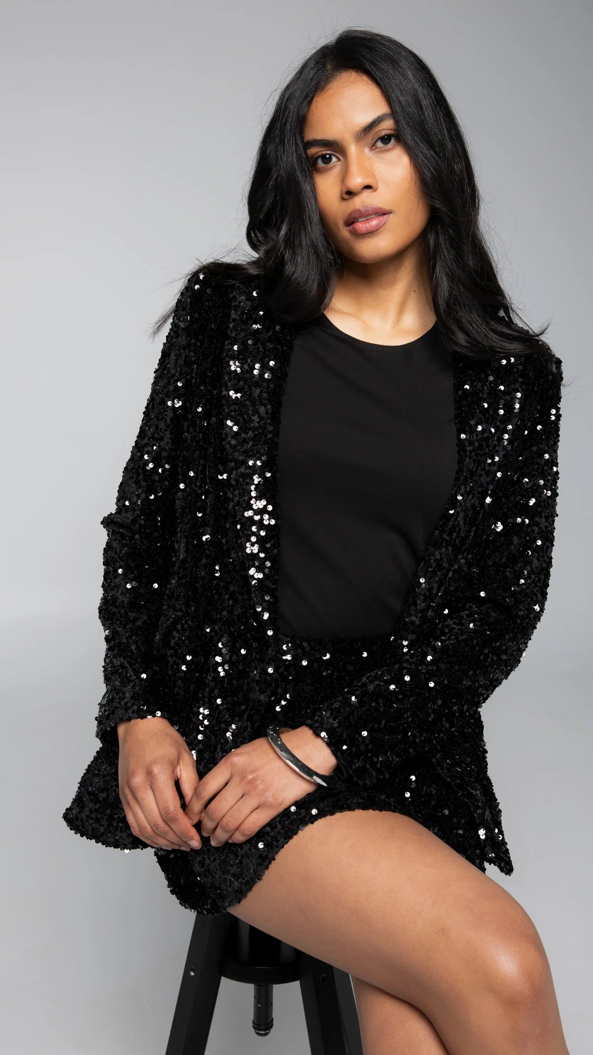 Zara Sequin Blazer and Skirt - blazer